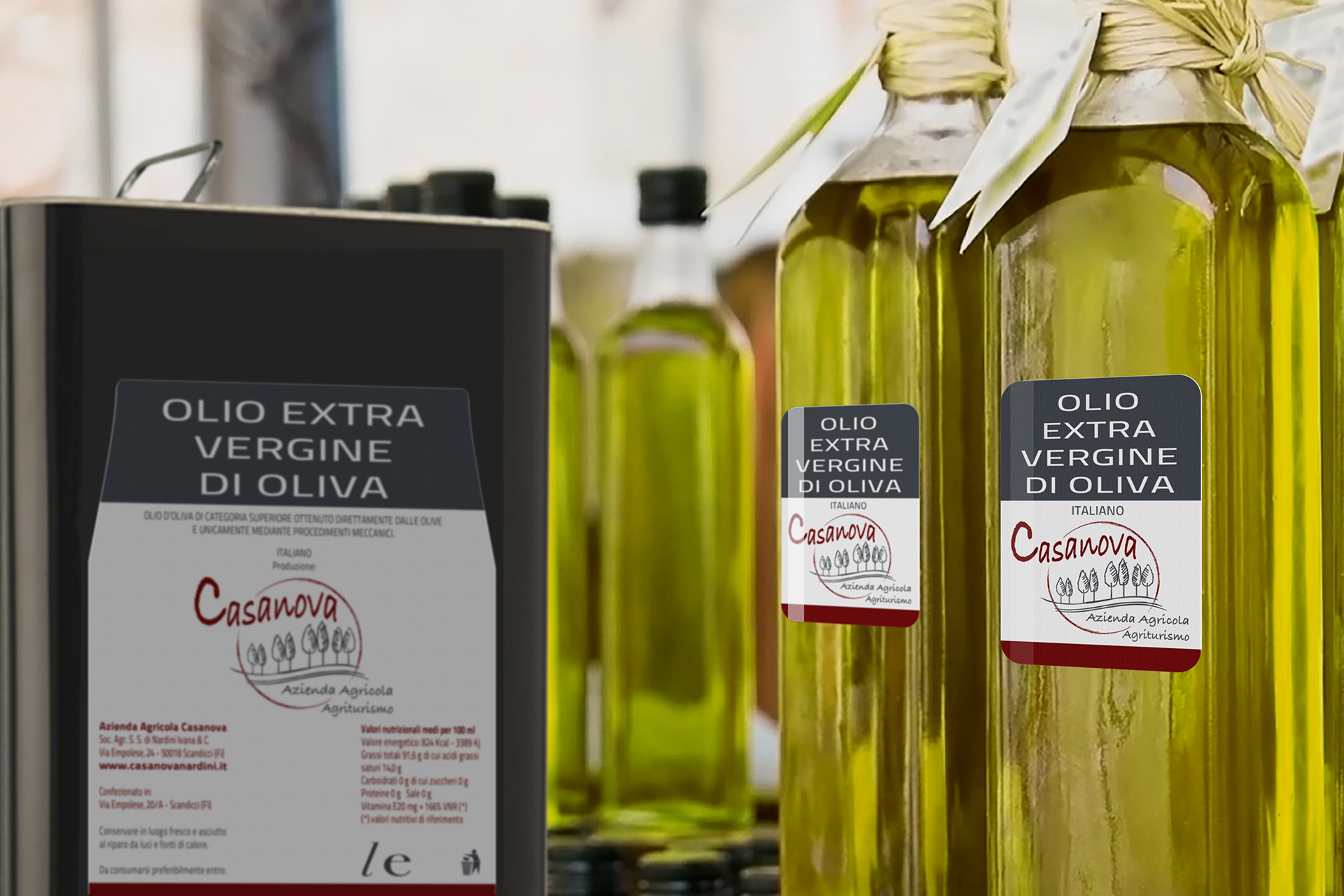 onafez design casanova agriturismo etichetta olio extra vergine